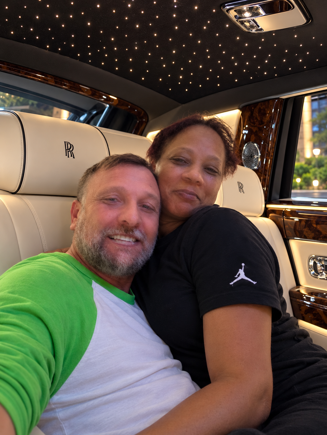 Ride Right founders together inside a Rolls-Royce